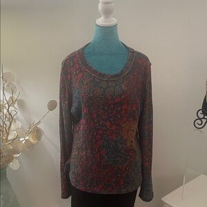 Natural Life Print Red, Blue and Yellow Floral